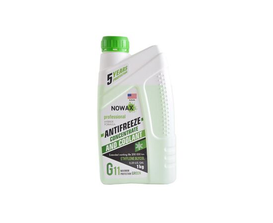 Антифриз NOWAX GREEN G11 концентрат 1кг (NX01010)