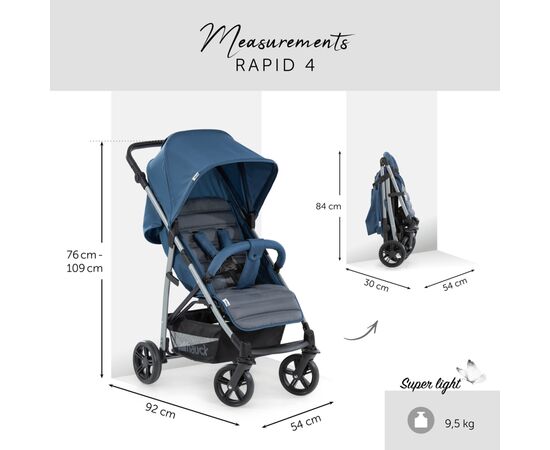 Коляска Hauck Rapid 4 Petrol (14847-1), изображение 2 Коляска Hauck Rapid 4 Petrol (14847-1), изображение 2