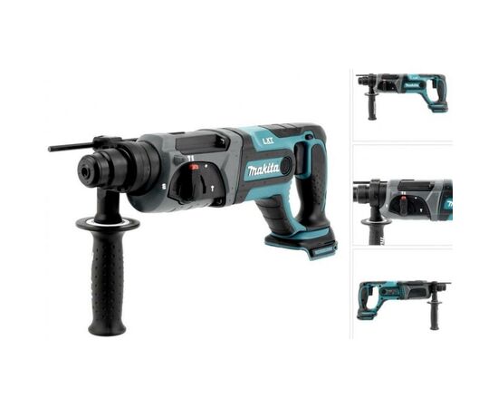 Перфоратор Makita SDS-PLUS LXT, 1,9Дж, 24мм (без АКБ и БП) (DHR241Z), изображение 4 Перфоратор Makita SDS-PLUS LXT, 1,9Дж, 24мм (без АКБ и БП) (DHR241Z), изображение 4