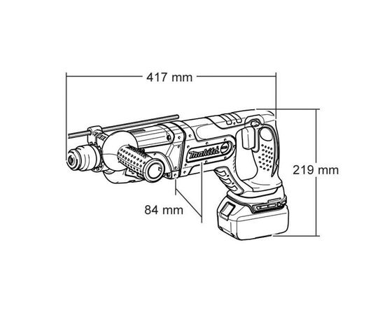 Перфоратор Makita SDS-PLUS LXT, 1,9Дж, 24мм (без АКБ и БП) (DHR241Z), изображение 5 Перфоратор Makita SDS-PLUS LXT, 1,9Дж, 24мм (без АКБ и БП) (DHR241Z), изображение 5