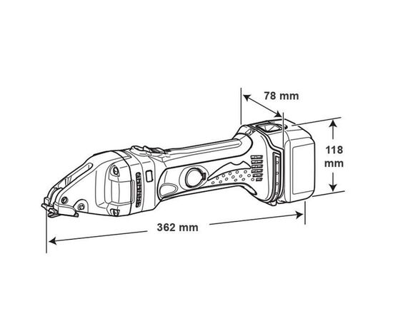 Ножиці по металу електричні Makita листовые LXT, 1,6 мм (без АКБ и БП) (DJS161Z), зображення 3