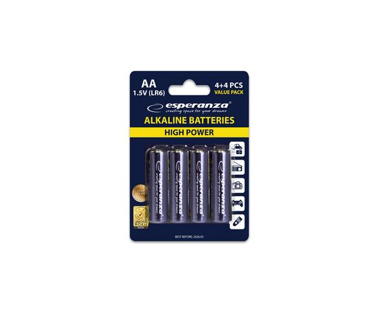 Батарейка Esperanza AA LR6 Alkaline * 8 (EZB103), изображение 3 Батарейка Esperanza AA LR6 Alkaline * 8 (EZB103), изображение 3