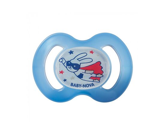 Пустышка Baby-Nova Superhero ночная 6-18 мес. голубая (3962484)