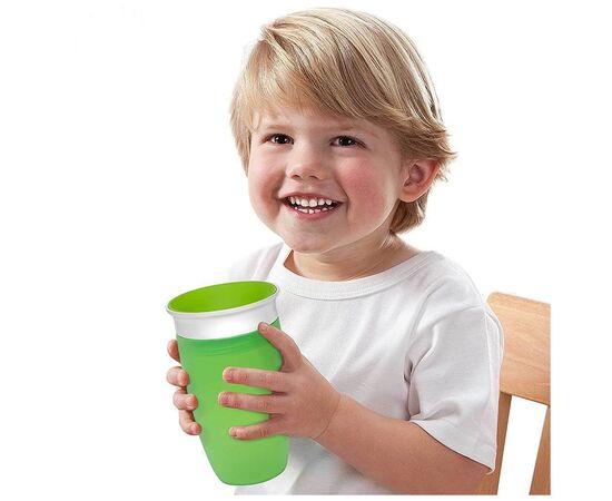 Поильник-непроливайка Munchkin Miracle® 360° с крышкой, 296 мл зеленая (051860), изображение 4