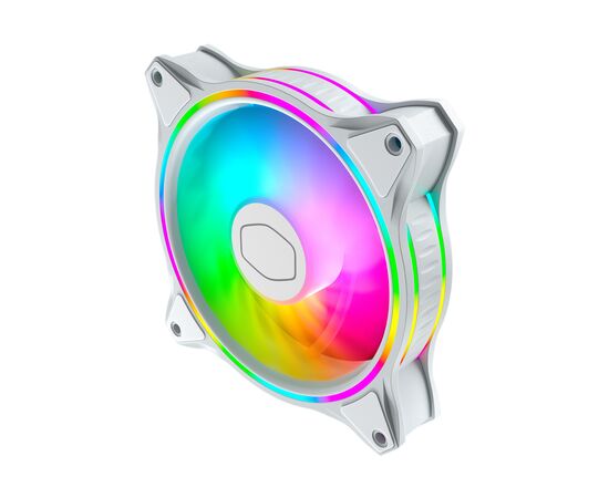 Кулер для корпуса CoolerMaster MasterFan MF120 Halo 3in1 White Edition (MFL-B2DW-183PA-R1), изображение 4 Кулер для корпуса CoolerMaster MasterFan MF120 Halo 3in1 White Edition (MFL-B2DW-183PA-R1), изображение 4
