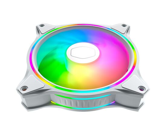 Кулер для корпуса CoolerMaster MasterFan MF120 Halo 3in1 White Edition (MFL-B2DW-183PA-R1), изображение 5 Кулер для корпуса CoolerMaster MasterFan MF120 Halo 3in1 White Edition (MFL-B2DW-183PA-R1), изображение 5