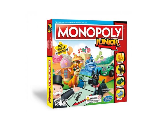Настольная игра Hasbro Моя первая Монополия (6115834), изображение 2 Настольная игра Hasbro Моя первая Монополия (6115834), изображение 2