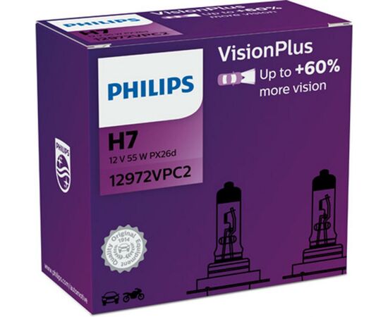 Автолампа Philips галогенова 55W (12972 VP C2), изображение 2