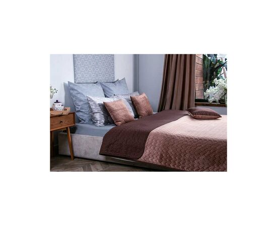 Покрывало Руно двустороннее VeLour Коричневое 180 х 220 см (340.55_Cappuccino), изображение 3 Покрывало Руно двустороннее VeLour Коричневое 180 х 220 см (340.55_Cappuccino), изображение 3