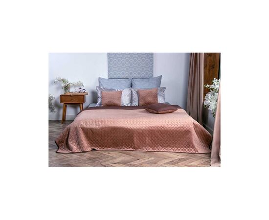 Покривало Руно двостороннє VeLour Коричневе 180 х 220 см (340.55_Cappuccino)