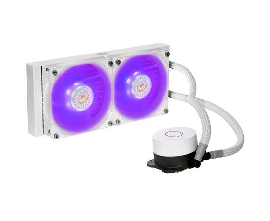 Система водного охлаждения CoolerMaster MasterLiquid ML240L V2 RGB White Edition (MLW-D24M-A18PC-RW), изображение 2 Система водного охлаждения CoolerMaster MasterLiquid ML240L V2 RGB White Edition (MLW-D24M-A18PC-RW), изображение 2