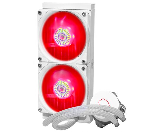 Система водного охлаждения CoolerMaster MasterLiquid ML240L V2 RGB White Edition (MLW-D24M-A18PC-RW), изображение 6 Система водного охлаждения CoolerMaster MasterLiquid ML240L V2 RGB White Edition (MLW-D24M-A18PC-RW), изображение 6