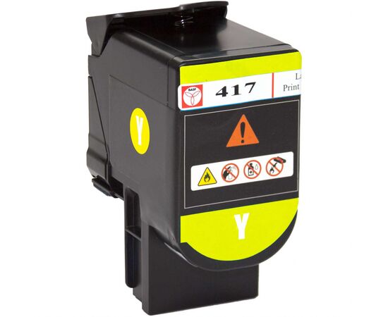 Тонер-картридж BASF Lexmark CS417dn 71B0H40 Yellow (BASF-KT-71B0H40), изображение 3 Тонер-картридж BASF Lexmark CS417dn 71B0H40 Yellow (BASF-KT-71B0H40), изображение 3