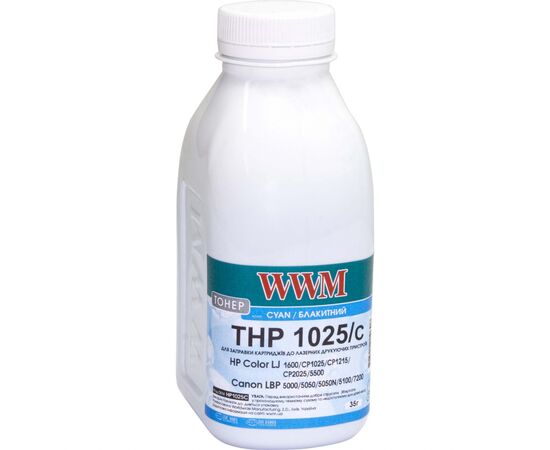 Тонер HP CLJ CP1025/Canon LBP 5050/7100 , 35г Cyan WWM (HP1025C)