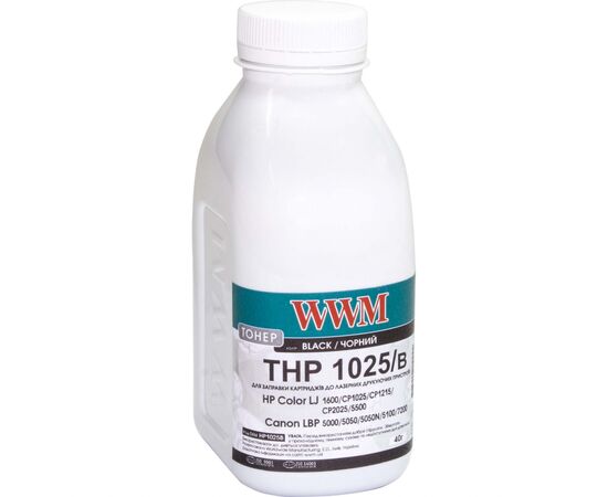 Тонер HP CLJ CP1025/Canon LBP 5050/7100 , 40г Black WWM (HP1025B)