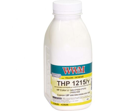 Тонер HP CLJ CP1215/CP1515/CM1312 , 40г Yellow WWM (HP1215Y)