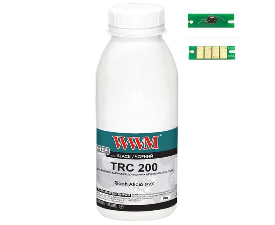 Тонер Ricoh Aficio SP200, 90г Black, chip WWM (TC-Ricoh-SP200-90-WWM)