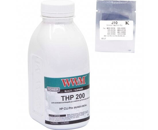 Тонер HP CLJ Pro 200/M251/M276n Black +chip WWM (TC200B)