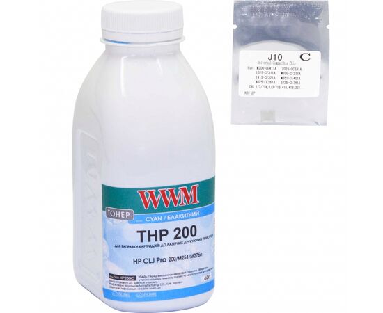 Тонер HP CLJ Pro 200/M251/M276n Cyan +chip WWM (TC200C)