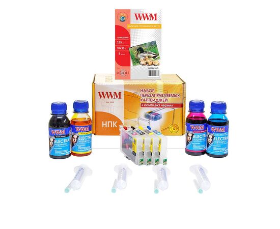 Комплект перезаправних картриджів WWM Epson C67/87/CX3700/4100/4700 (RC.T063)