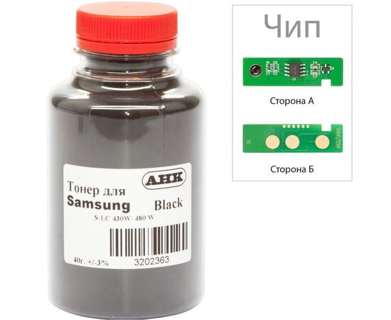 Тонер SAMSUNG SL-C430 40г+chip Black AHK (3202630)
