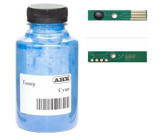 Тонер Xerox Phaser 6600 120г Cyan +chip AHK (3202901)