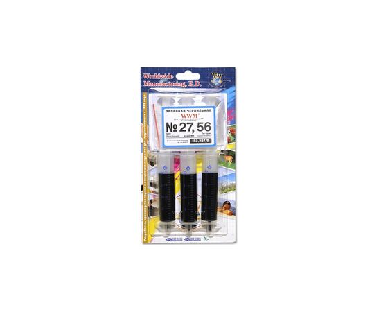 Заправочный набор WWM HP №27/56 (3 x 20мл) (IR3.H27/B)
