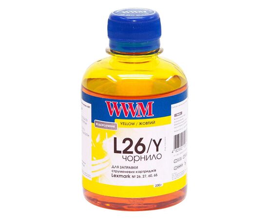 Чернила WWM Lexmark 26/27(10N0026/0227) Yellow (L26/Y)