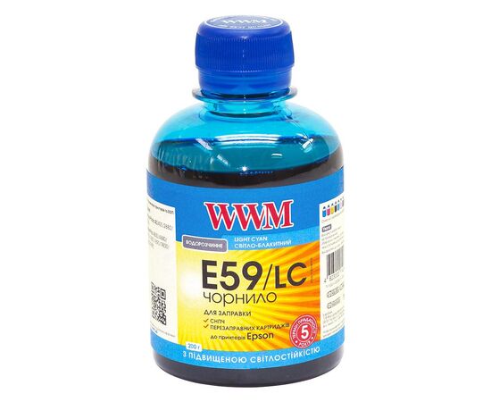 Чорнило WWM EPSON StPro 7890/9890 200г Light Cyan (E59/LC)