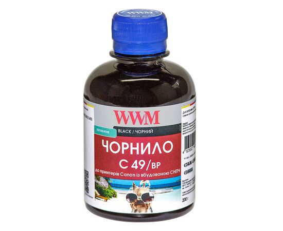 Чернила WWM CANON GI-490 200г Black Pigmented (C49/BP)