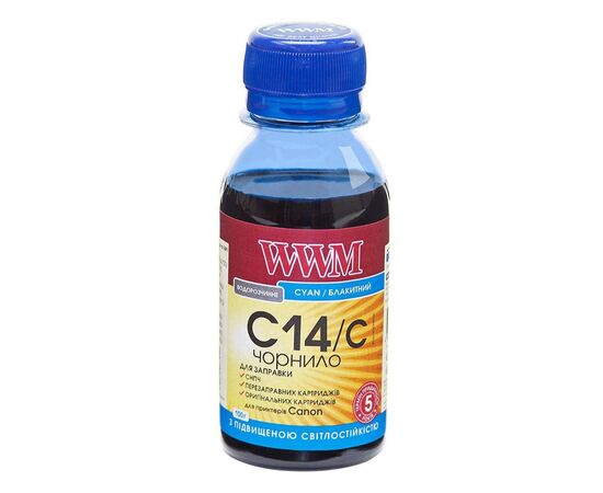Чернила WWM CANON CLI-451/CLI-471 100г Cyan (C14/C-2)