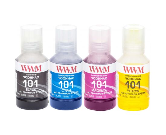 Чернила WWM EPSON L4150/4160, 4х140г B/C/M/Y (E101SET4)