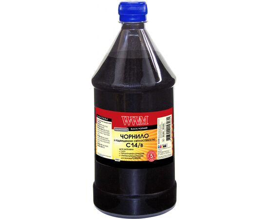 Чорнило WWM Canon CLI-451Bk/CLI-471Bk 1000г Black (C14/B-4)