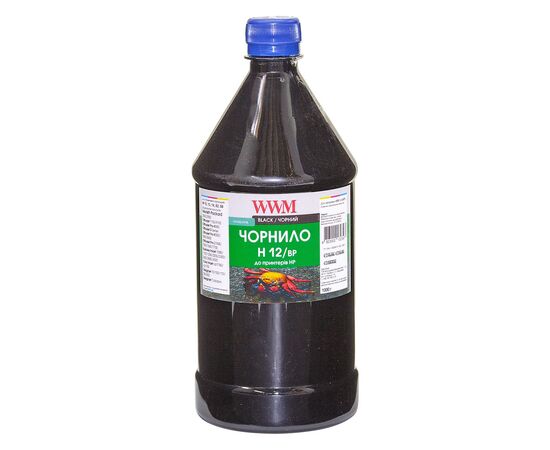 Чернила WWM HP №10/11/12 1000г Black pigm. (H12/BP-4)