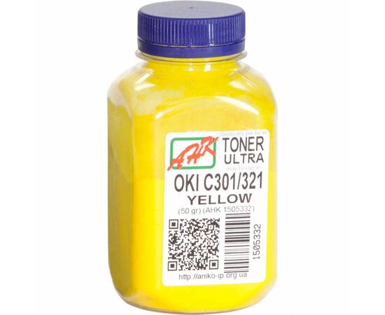 Тонер OKI C301/321, 50г Yellow AHK (1505332)