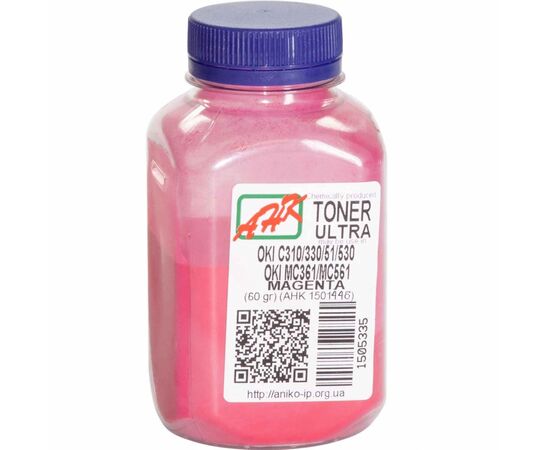 Тонер OKI C310/330/510/530, Glossy, 60г Magenta AHK (1501446)
