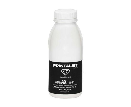 Тонер HP LJ 1100/5L/6L , 140г Black Printalist (AX-140-PL)