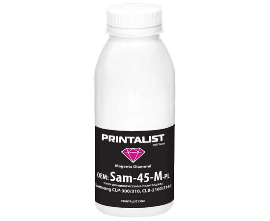 Тонер SamsungCLP-300/310,CLX-2160/3160 45г Magenta Printalist (Sam-45-M-PL)