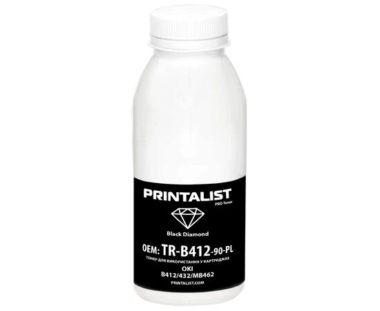 Тонер OKI B412/432/MB462, 90г Black Printalist (TR-B412-90-PL)