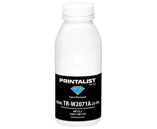 Тонер HP CLJ 150/178/179, 25г Cyan Printalist (TR-W2071A-25-PL)