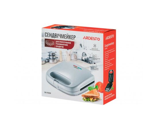 Сэндвичница Ardesto SM-H100W, изображение 5 Сэндвичница Ardesto SM-H100W, изображение 5
