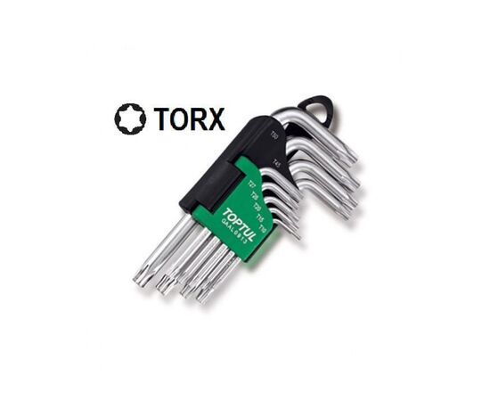 Набір інструментів Toptul ключів TORX Г-обр. T10-T50 9од. (GAAL0913)