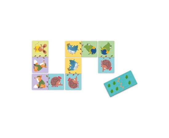 Настільна гра Djeco Дитяче доміно. Веселі тварини (DJ08115), зображення 2 Настільна гра Djeco Дитяче доміно. Веселі тварини (DJ08115), зображення 2