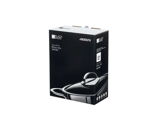 Кастрюля Ardesto Black Mars с крышккой 4,3 л (AR0743S), изображение 7 Кастрюля Ardesto Black Mars с крышккой 4,3 л (AR0743S), изображение 7