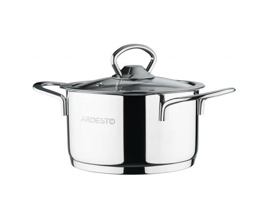 Кастрюля Ardesto Luna с крышкой 1,2 л (AR0612S), изображение 3 Кастрюля Ardesto Luna с крышкой 1,2 л (AR0612S), изображение 3