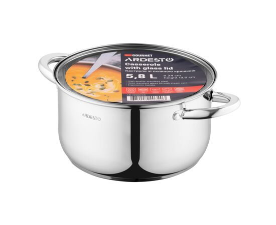 Кастрюля Ardesto Gemini Gourmet 5.8 л (AR1958GSS), изображение 4 Кастрюля Ardesto Gemini Gourmet 5.8 л (AR1958GSS), изображение 4