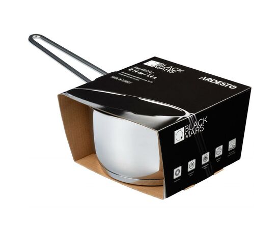 Ковш Ardesto Black Mars 1.4 л (AR0714S), изображение 5 Ковш Ardesto Black Mars 1.4 л (AR0714S), изображение 5