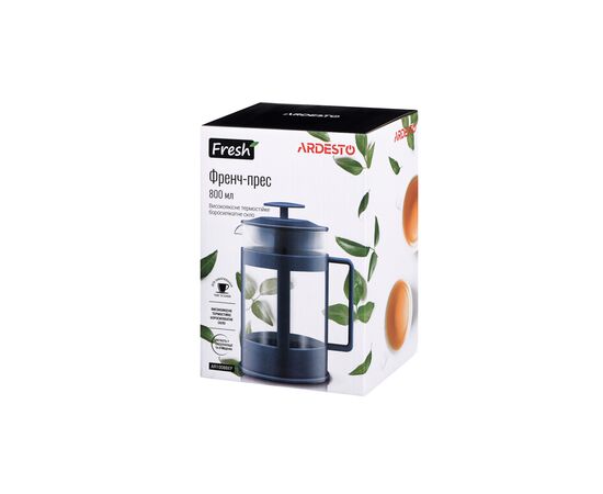 Френч-пресс Ardesto Fresh 800 мл Blue (AR1008BEF), изображение 3 Френч-пресс Ardesto Fresh 800 мл Blue (AR1008BEF), изображение 3