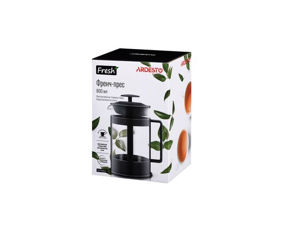 Френч-пресс Ardesto Fresh 800 мл Black (AR1008BLF), изображение 3 Френч-пресс Ardesto Fresh 800 мл Black (AR1008BLF), изображение 3
