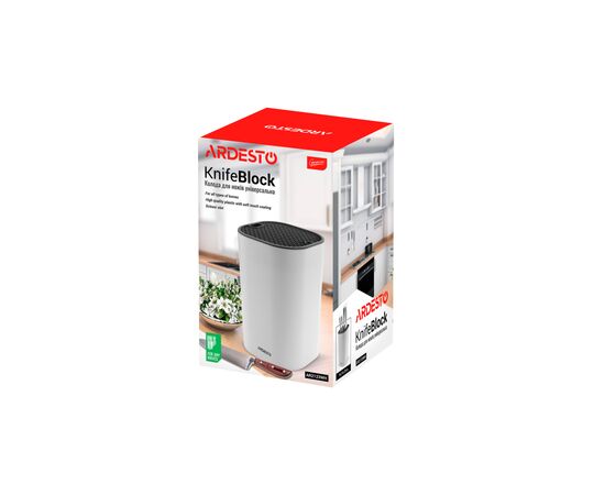 Подставка для ножей Ardesto Gemini 23 см White (AR2123WH), изображение 2 Подставка для ножей Ardesto Gemini 23 см White (AR2123WH), изображение 2